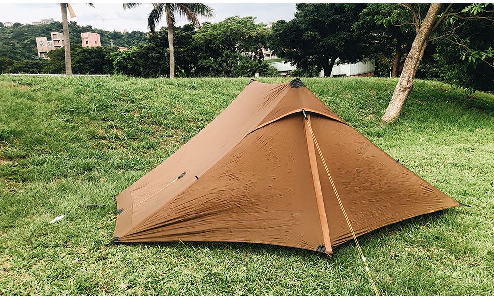 Cheap Goat Tents 3F Lanshan 2 Pro Just 915 Grams 2 Side 20D Silnylon LightWeight  2 Person No See Um 3 And 4 Season Backpacking Camping Tent Tents 